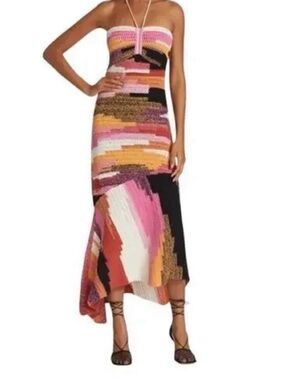 A.L.C. Crochet Multi-Stripe Knit Maxi Dress never worn w/out tags